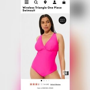 Torrid Wireless Triangle one piece swimsuit